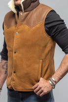 CK Western Shearling Vest In Tobacco - AXEL'S