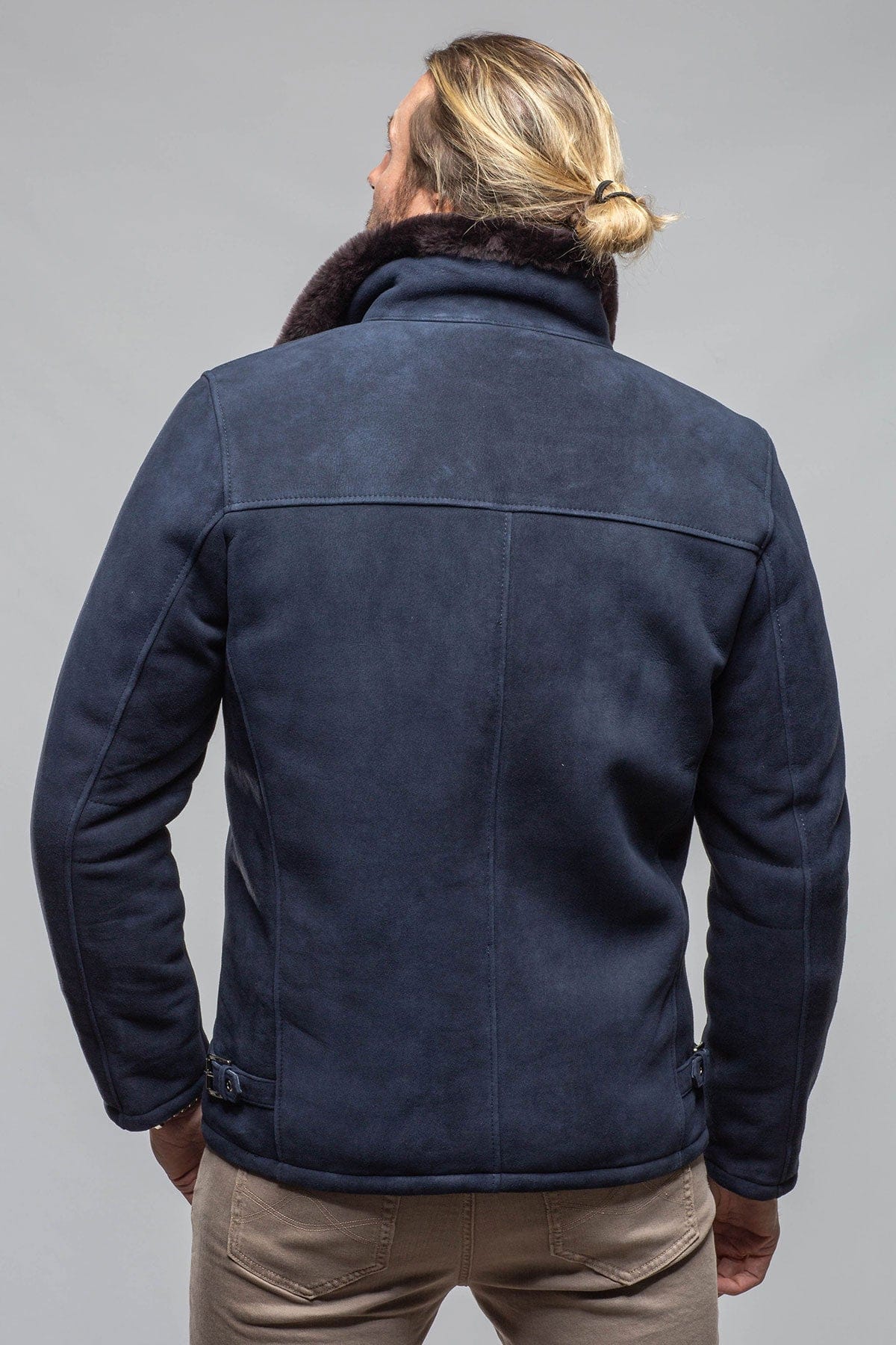 Axel's Florence Collection Highwood Latch Shearling In Navy Mens - Outerwear - Shearling