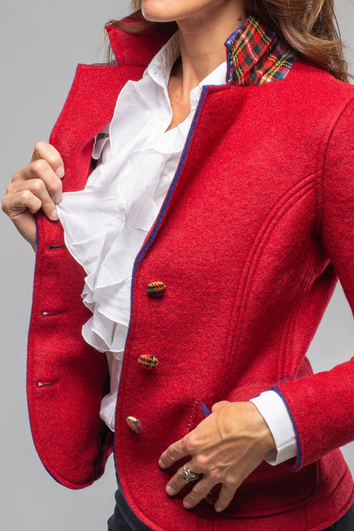 Axel's Florence Collection Maisie Wool Blazer In Red Ladies - Tailored - Jackets