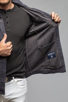 Ashford Lux Cashmere Silk Snap Shirt In Blue - AXEL'S