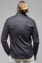 Ashford Lux Cashmere Silk Snap Shirt In Blue - AXEL'S