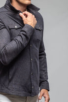 Ashford Lux Cashmere Silk Snap Shirt In Blue - AXEL'S