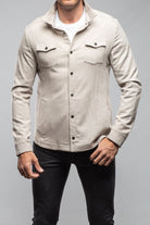 Ashford Lux Cashmere Silk Snap Shirt In Taupe - AXEL'S