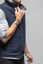 Axel's Florence Collection Salish Shearling Vest In Navy Mens - Outerwear - Shearling