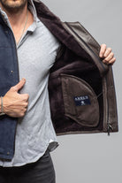 Axel's Florence Collection Salish Shearling Vest In Navy Mens - Outerwear - Shearling