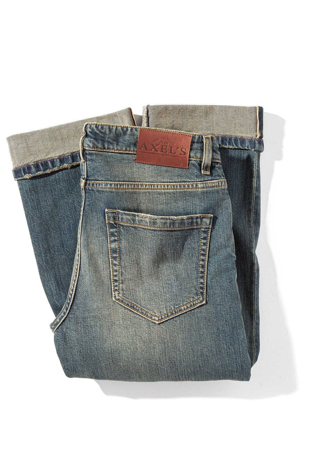 Axel's Premium Denim Callum Selvedge Straight Denim In Dirty Wash Mens - Pants - 5 Pocket