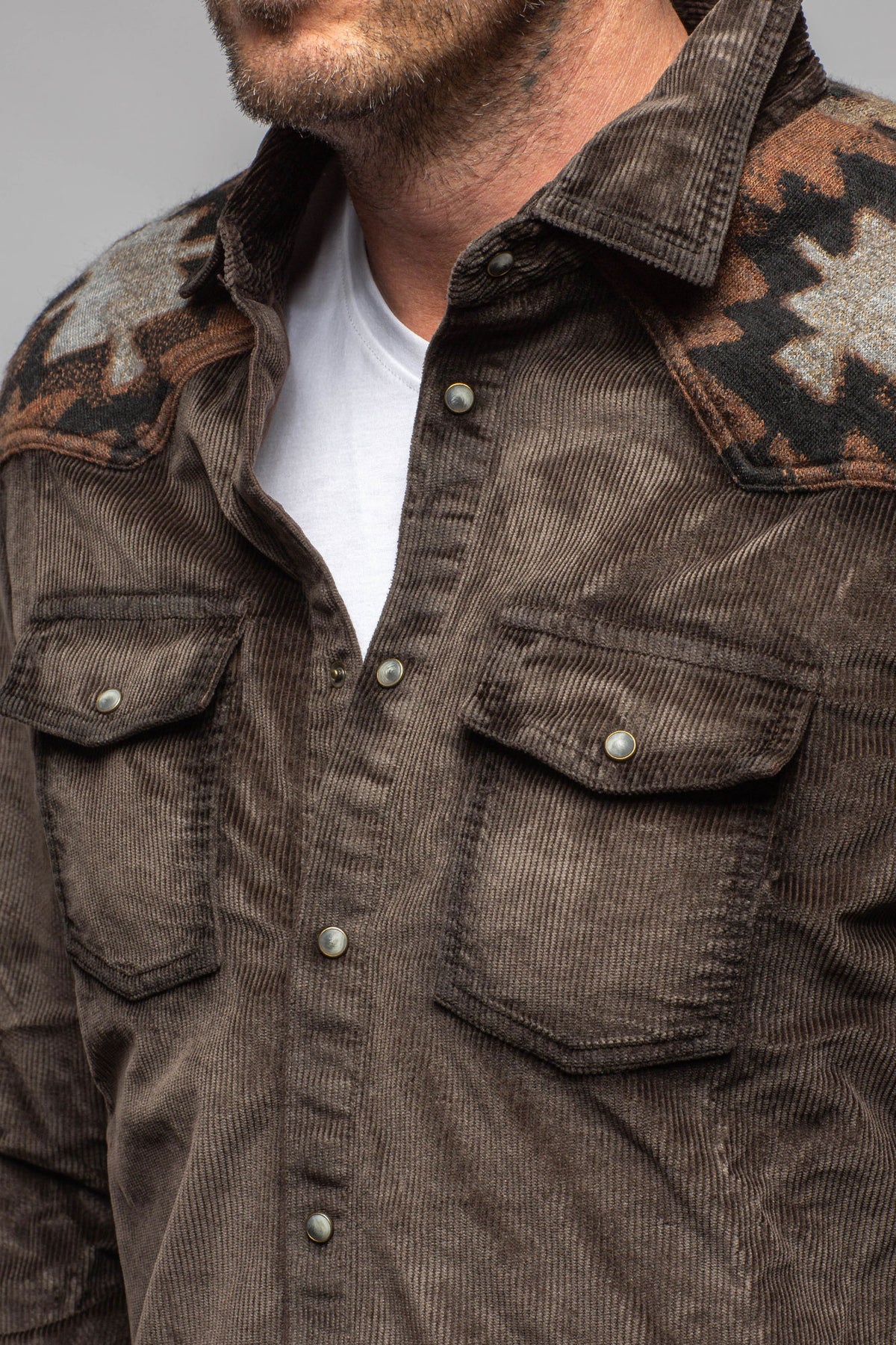 Axel's Premium Denim Clayton Cord Snap Shirt Mens - Snap Shirts