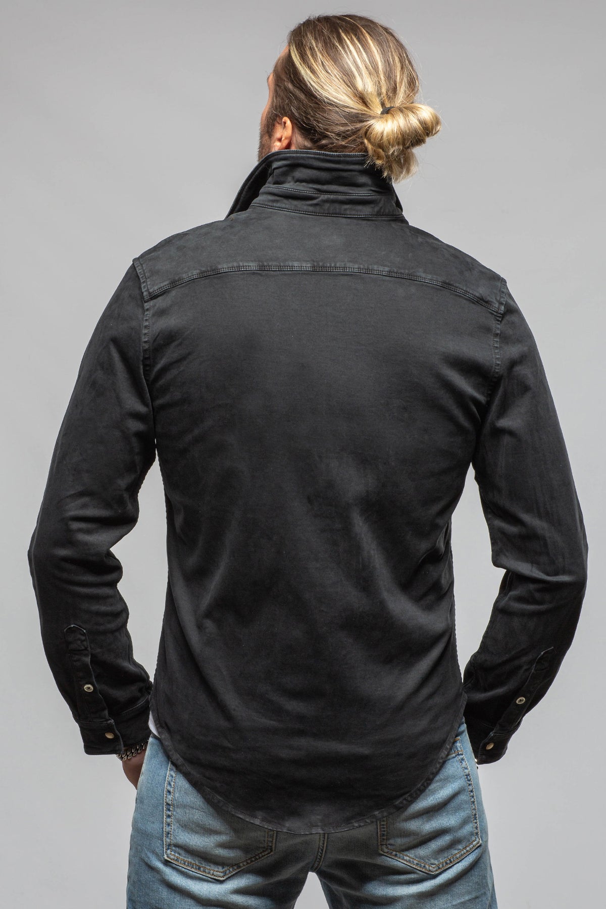 Axel's Premium Denim Colorado Roper Snap Shirt In Nero Mens - Snap Shirts