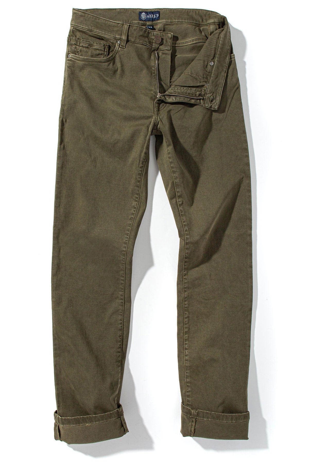 Axel's Premium Denim Colorado Soft-Touch Slim Jeans In Army Mens - Pants - 5 Pocket