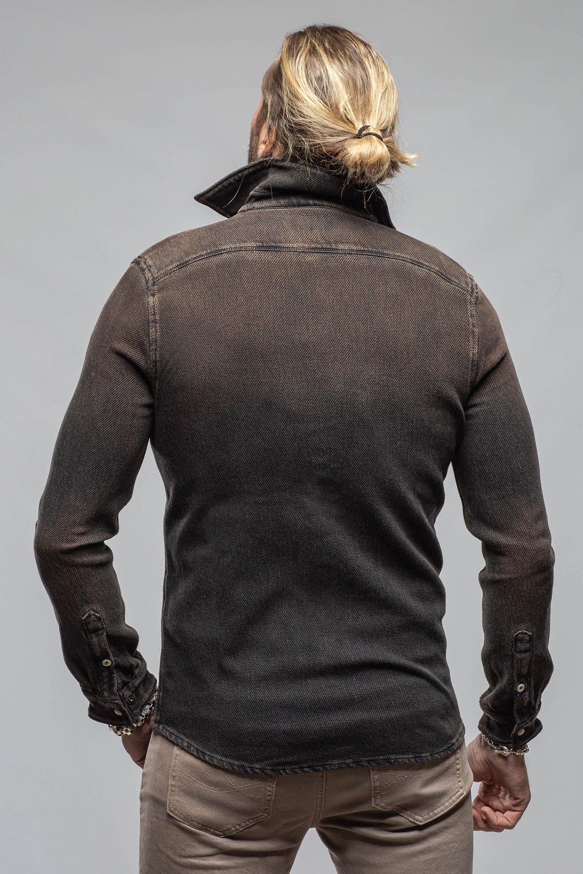 Axel's Premium Denim Cutter Knit Snap Shirt In Desert Mens - Snap Shirts