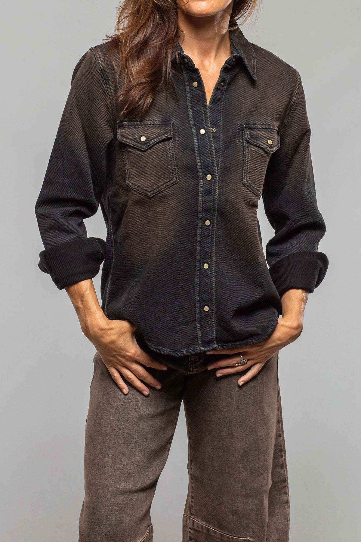 Dakota Western Knit Shirt In Desert Overdye - AXEL'S