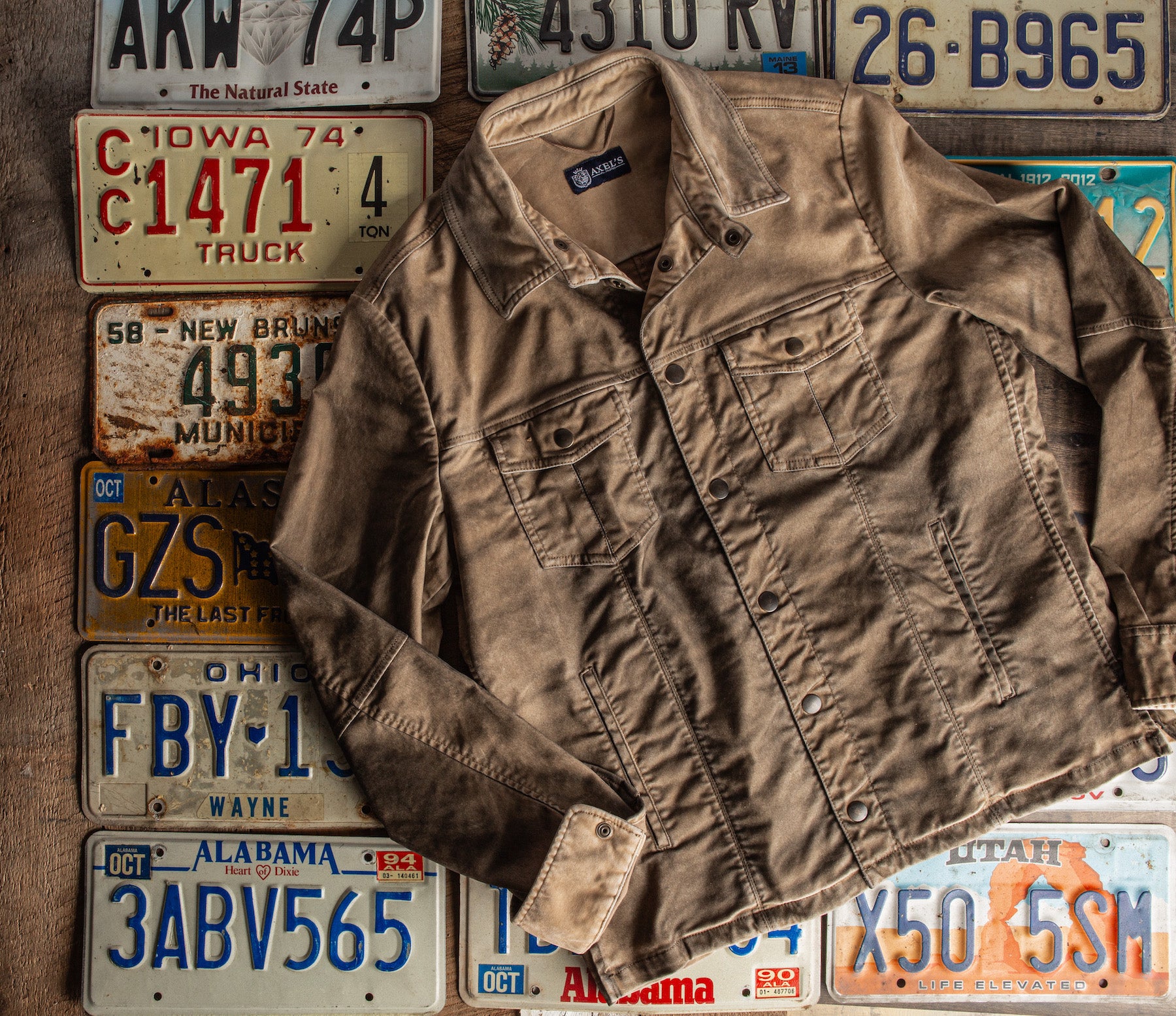 Axel's Premium Denim Diesel Moleskin Jacket In Desert Mens - Outerwear - Overshirts