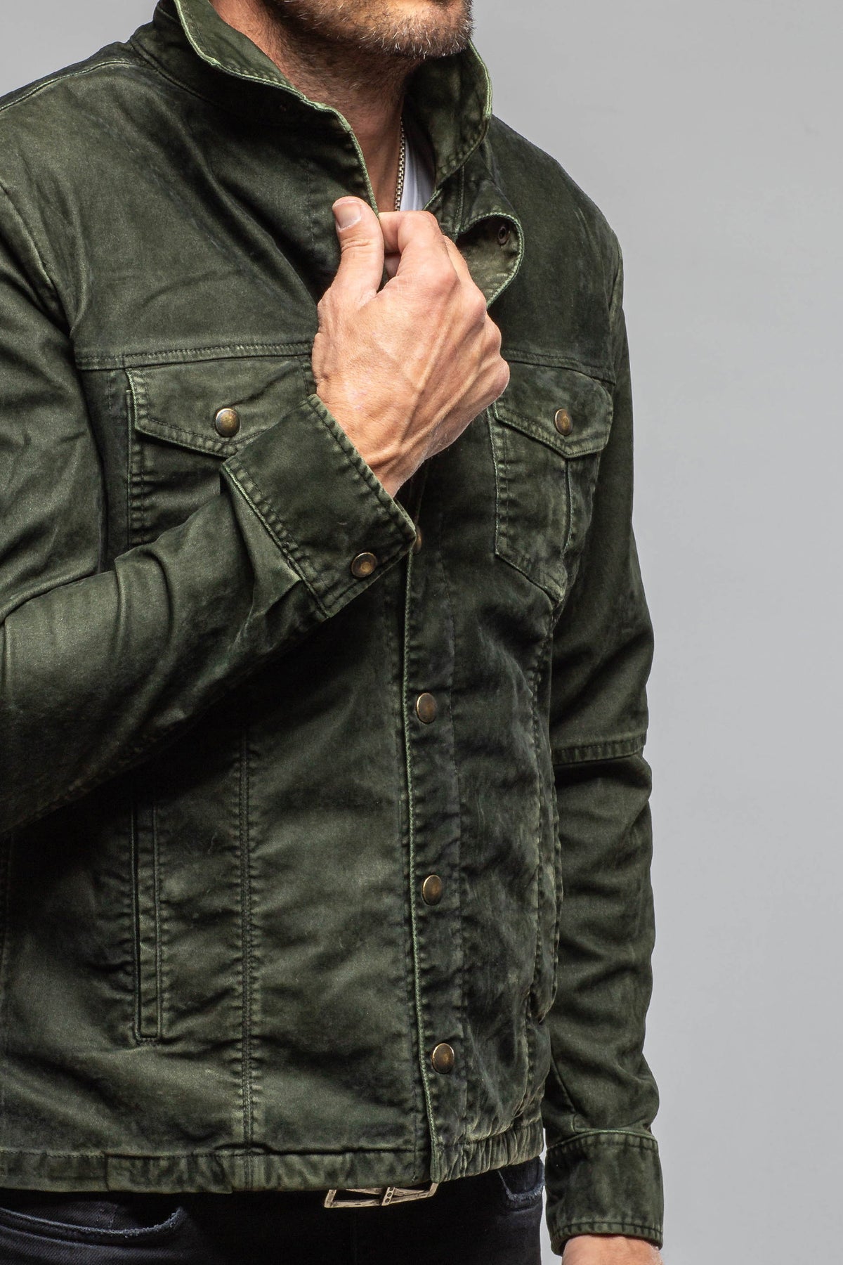 Diesel Moleskin Jacket In Military - AXEL'S