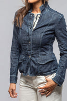 Evelyn Chambray Blazer In Midnight - AXEL'S