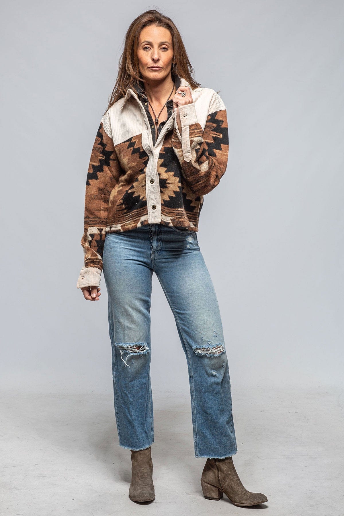 Hickory Short Cord & Blanket Jkt In Natural - AXEL'S