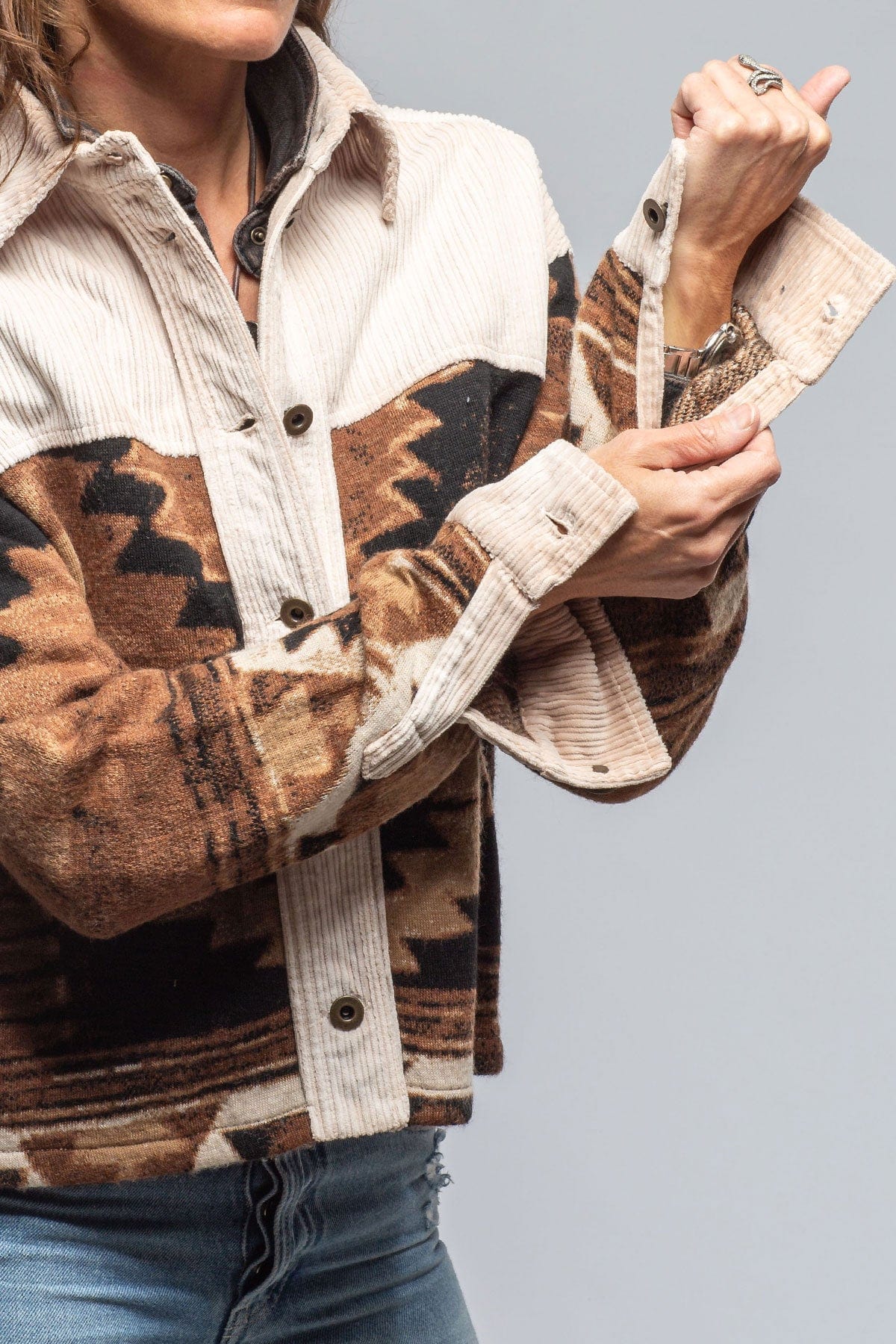 Hickory Short Cord & Blanket Jkt In Natural - AXEL'S