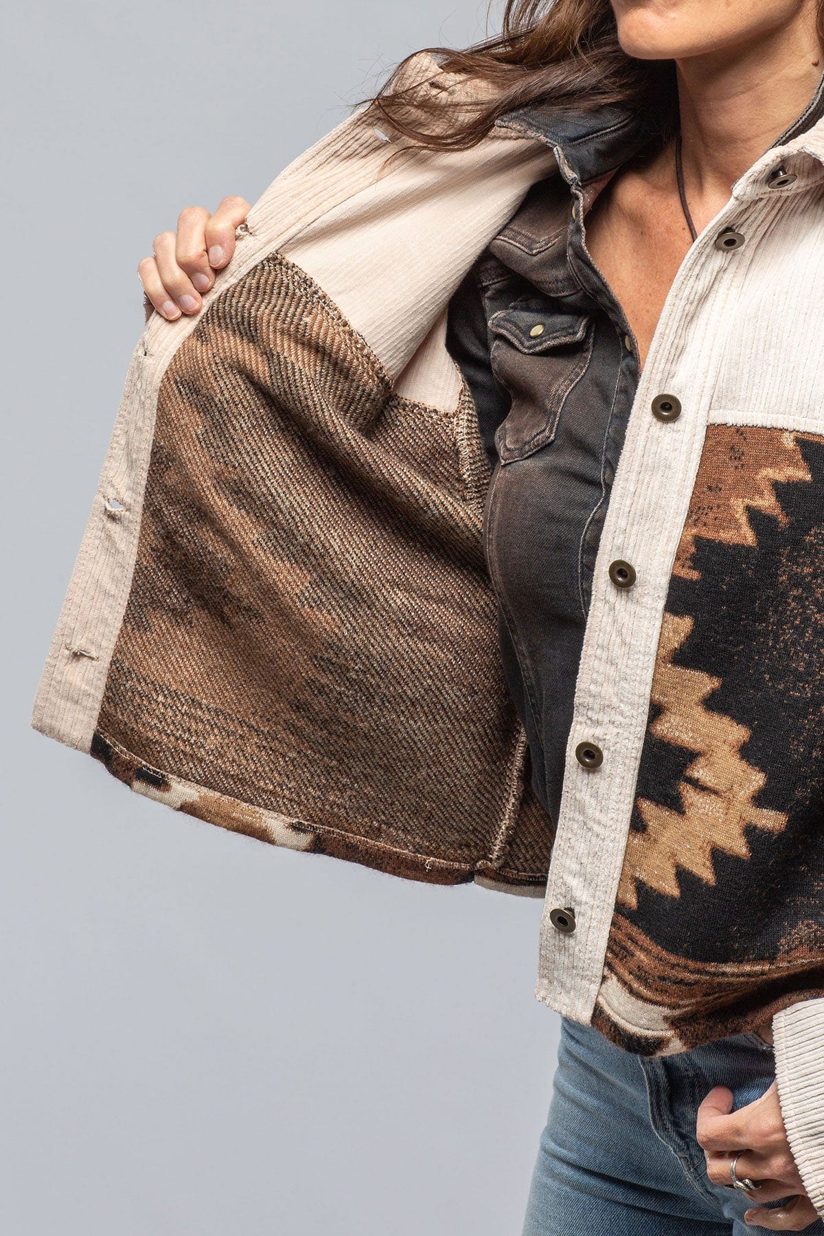 Hickory Short Cord & Blanket Jkt In Natural - AXEL'S