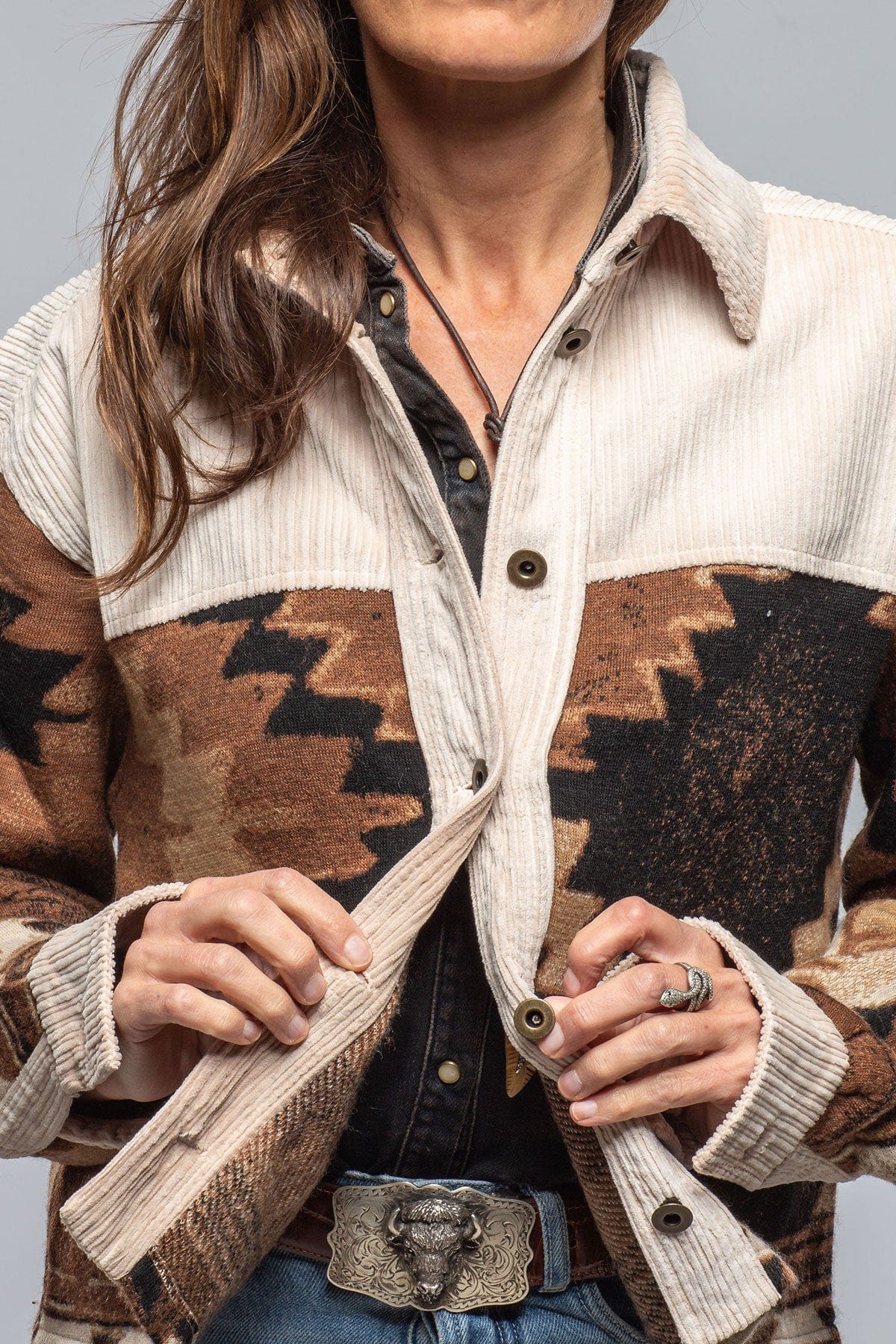 Hickory Short Cord & Blanket Jkt In Natural - AXEL'S