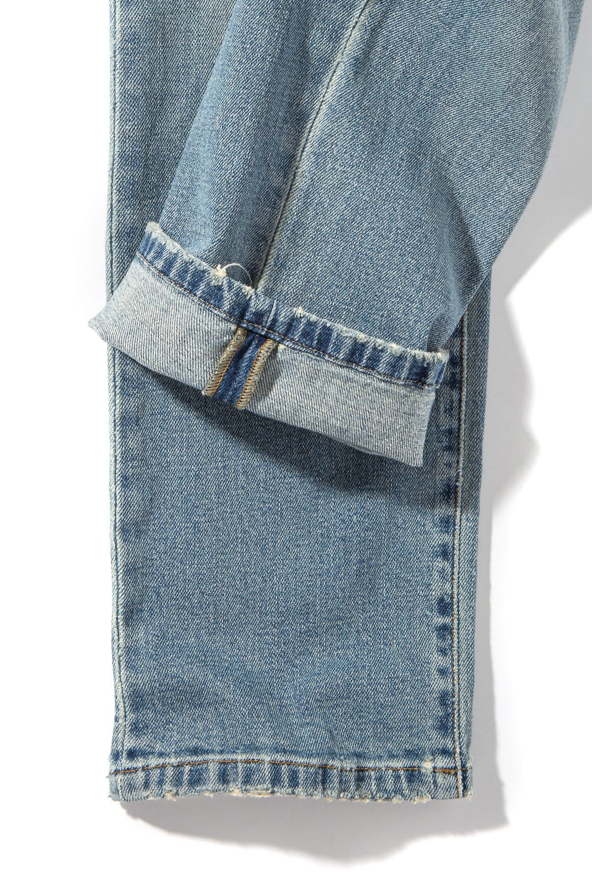 Kingman Denim In Light Wash Gold Stitch - AXEL'S