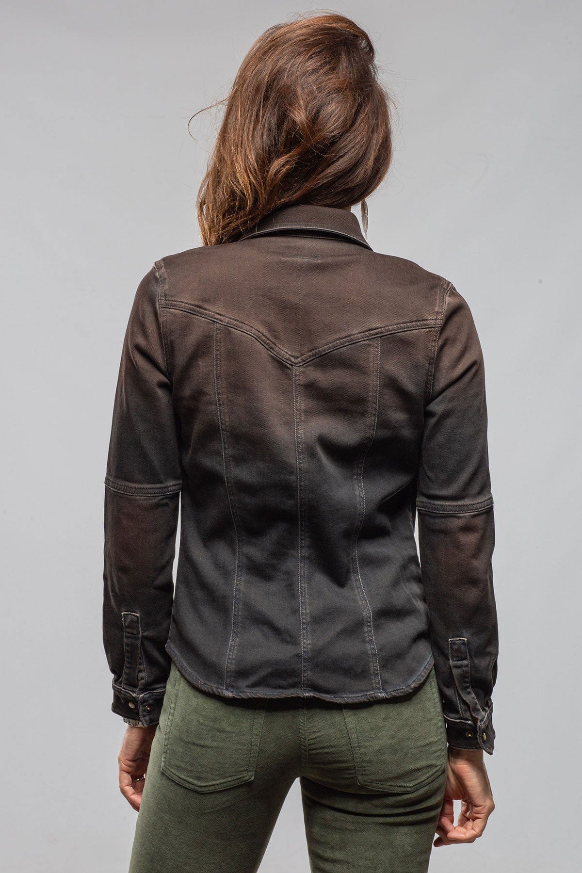 Maddi Fitted Western Snap Shirt In Wenge Over Dye - AXEL'S