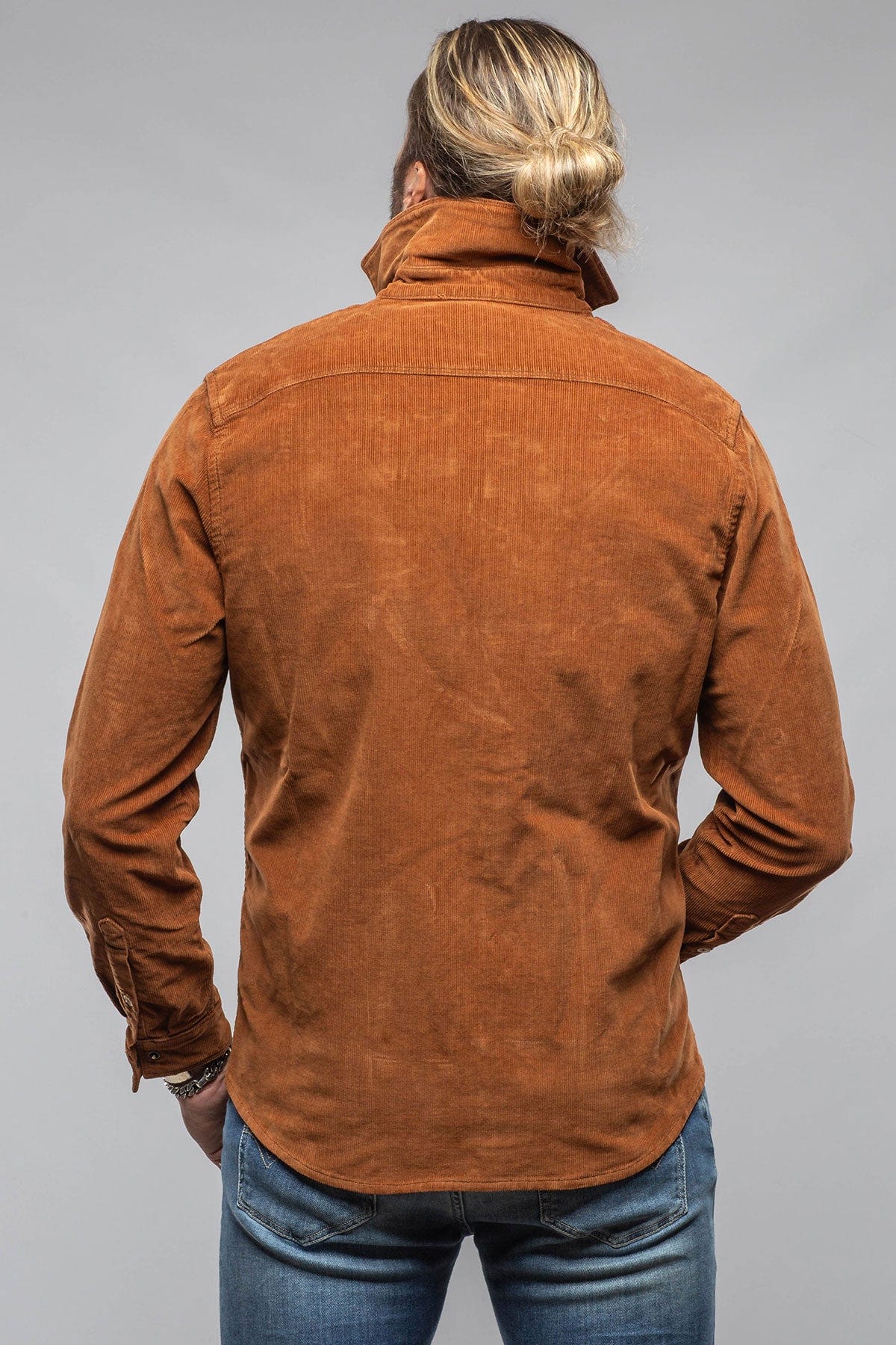 Prime Western Corduroy Snap Shirt In Ruggine - AXEL'S