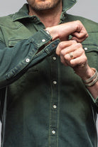 Roper Over-Dyed Western Snap Shirt In Avocado - AXEL'S