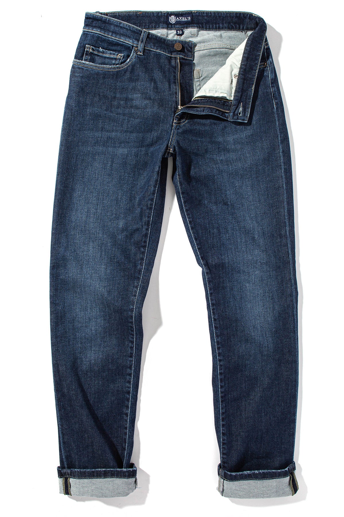 Sedona Denim In Dark Blue Beige Stitch - AXEL'S