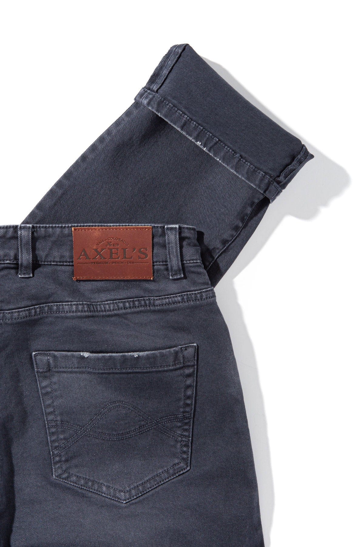 Axel's Premium Denim Silverton Worn-In Slim Denim In Acciaio Mens - Pants - 5 Pocket