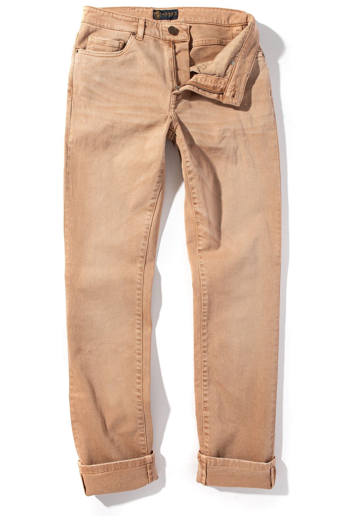 Silverton Worn-In Slim Straight Denim In Cannella - AXEL'S