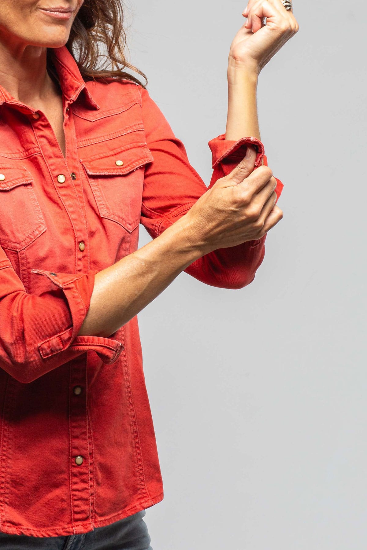 Sweetwater Denim Shirt In Corallo - AXEL'S