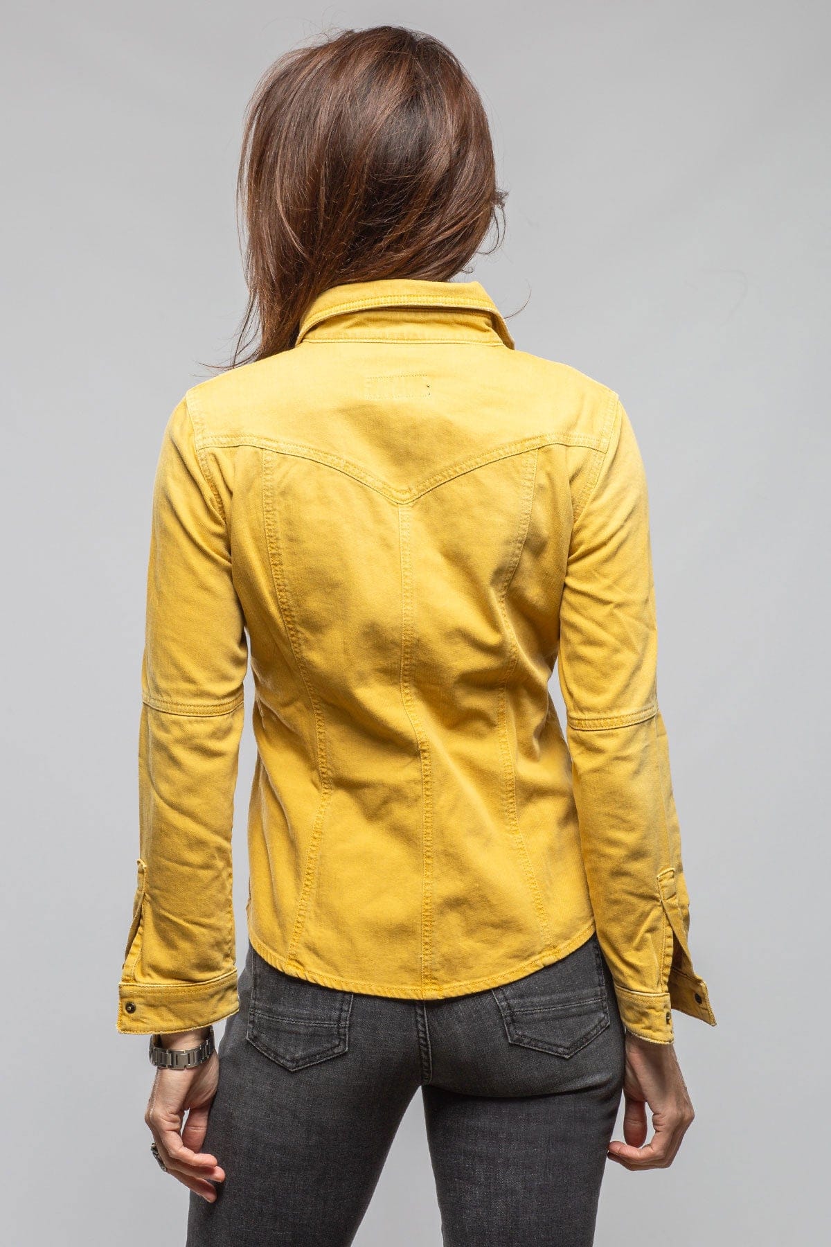 Axel's Premium Denim Sweetwater Denim Shirt In Curcuma Ladies - Snap Shirts