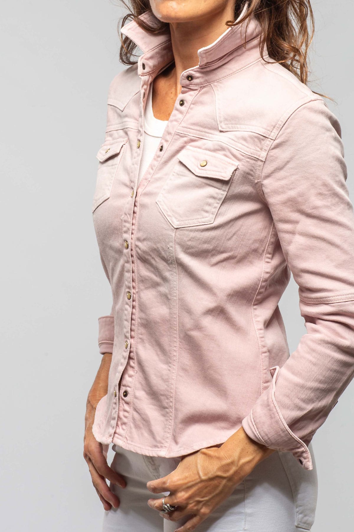 Axel's Premium Denim Sweetwater Denim Shirt In Vintage Rose | Ladies - Snap Shirts