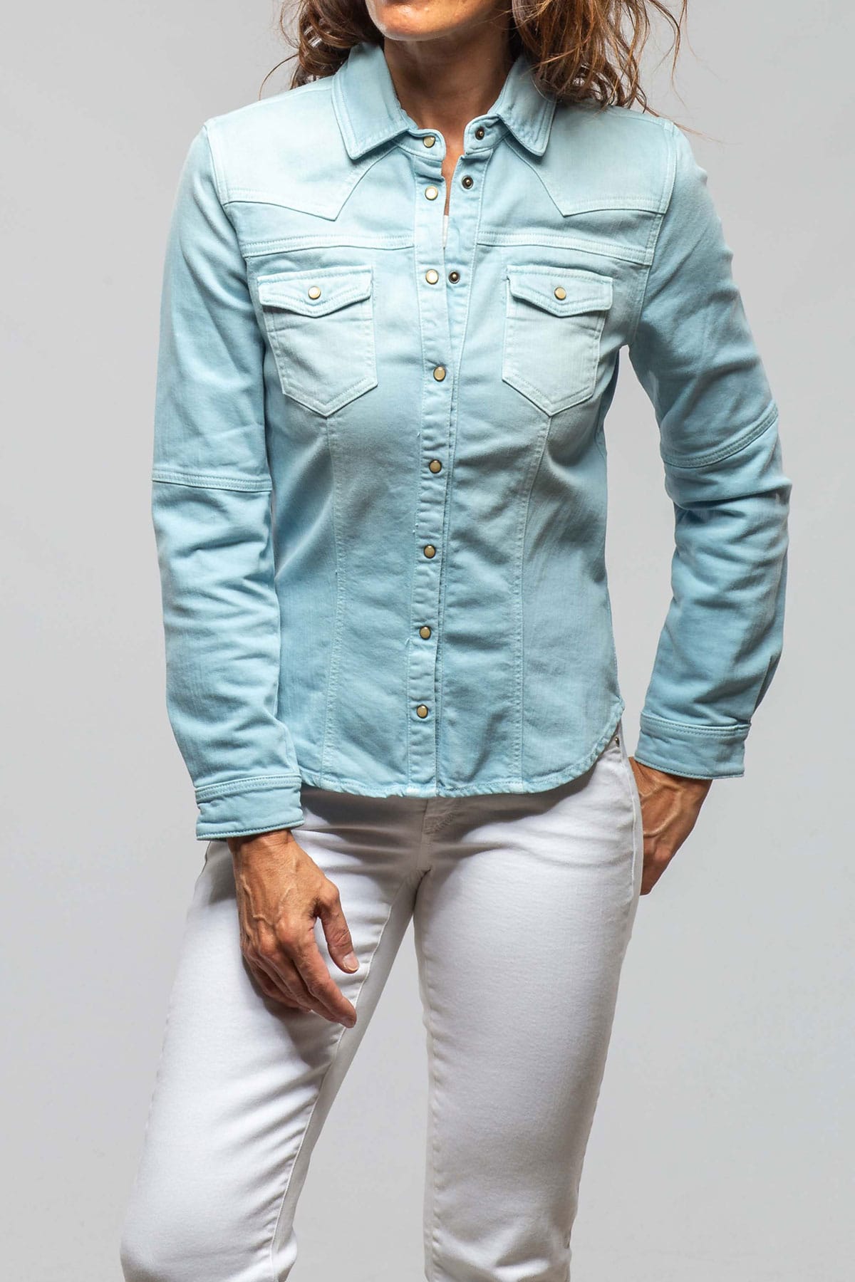 Sweetwater Denim Shirt In Washed Periwinkle - AXEL'S