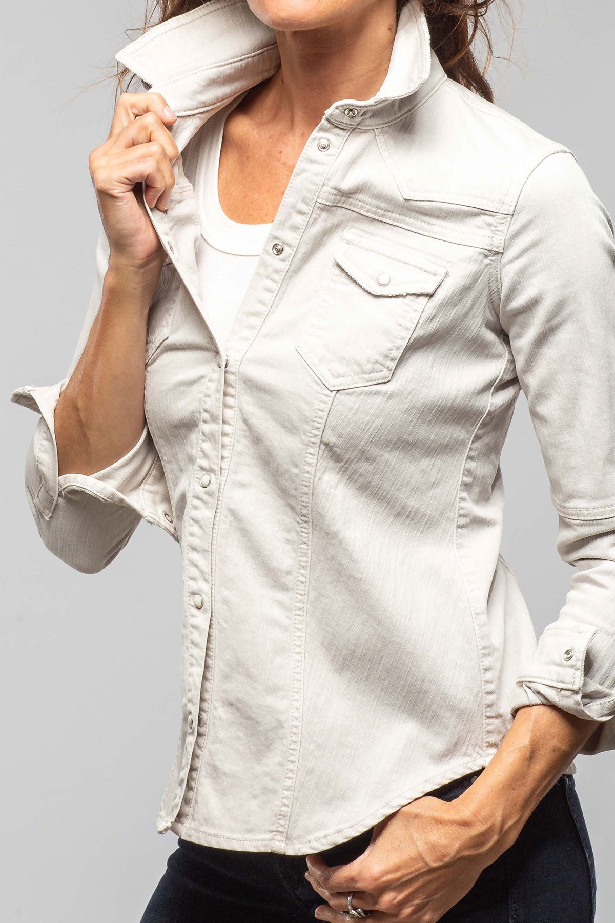 Sweetwater Stone Wash Denim Shirt In Sasso - AXEL'S