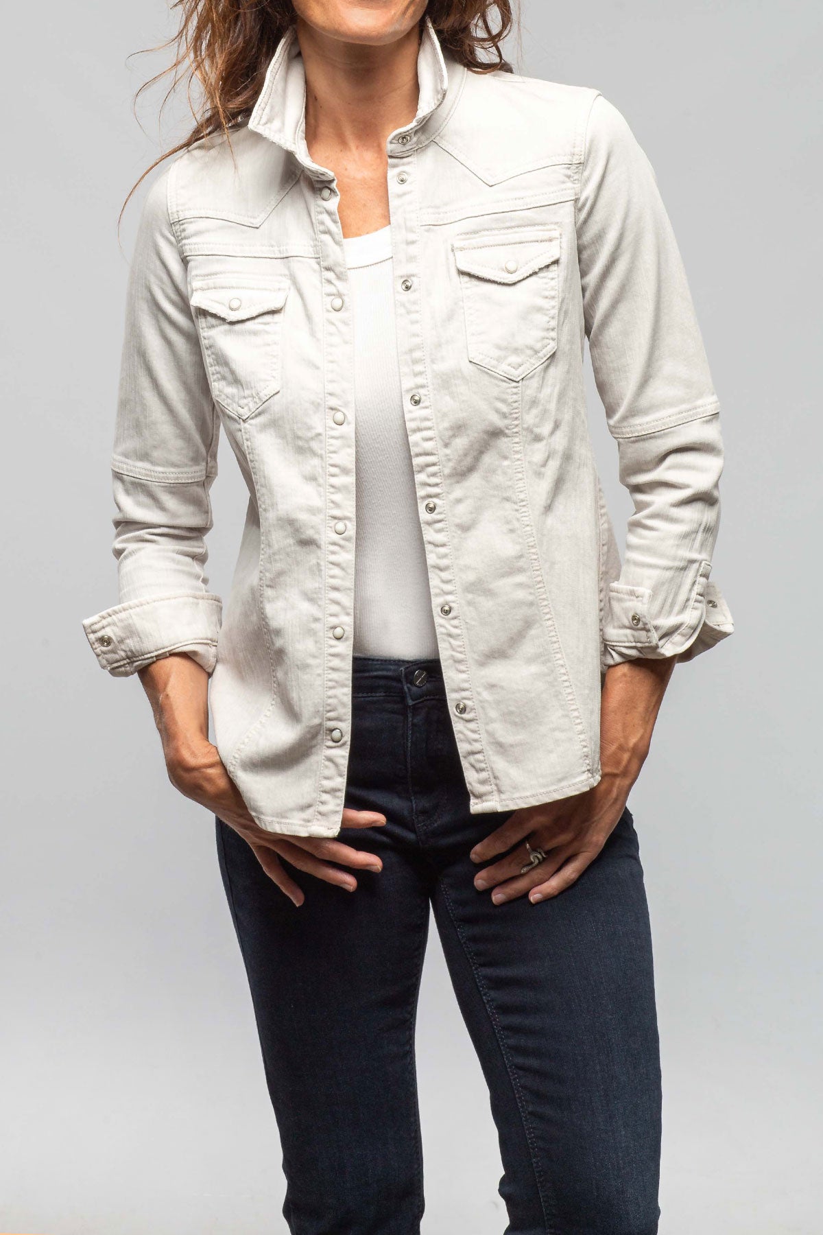 Sweetwater Stone Wash Denim Shirt In Sasso - AXEL'S