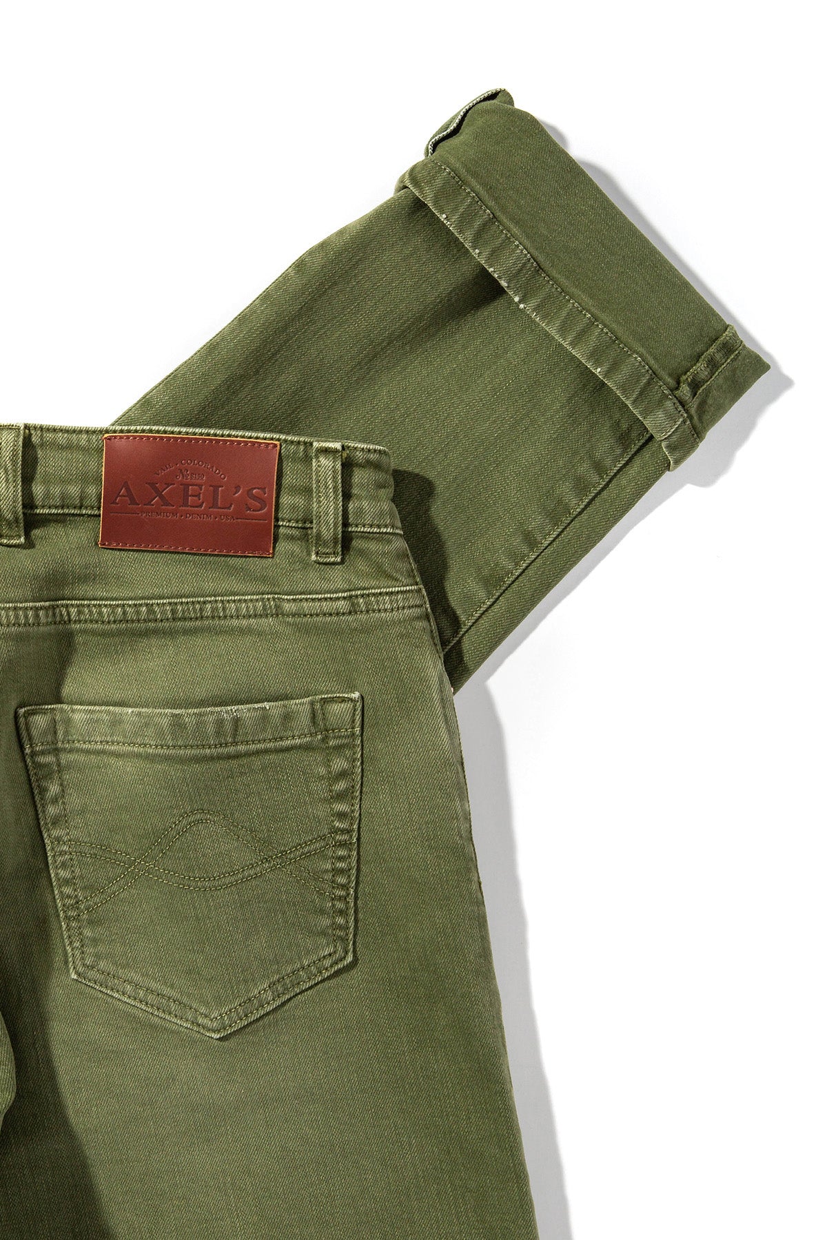 Tucson Selvedge Denim In Avocado - AXEL'S