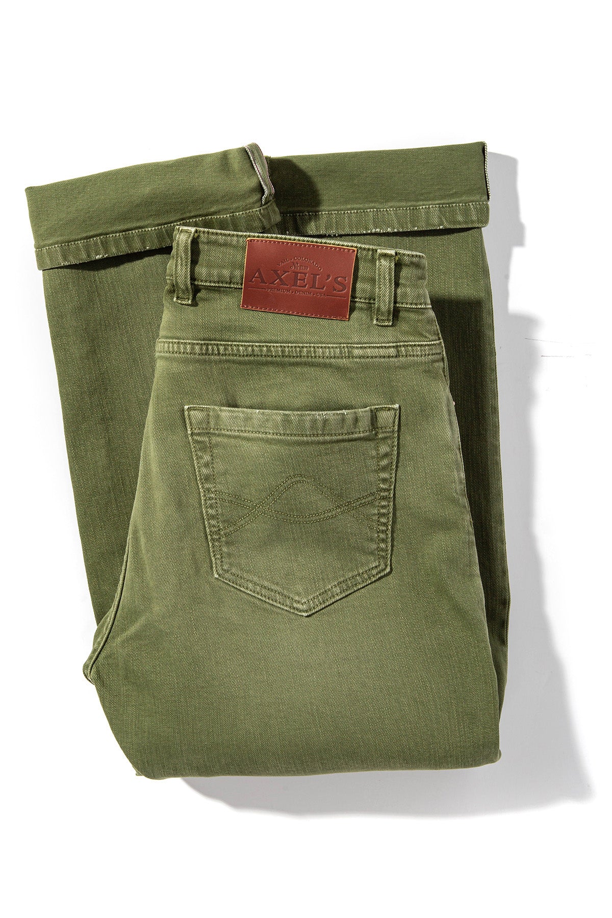 Tucson Selvedge Denim In Avocado - AXEL'S