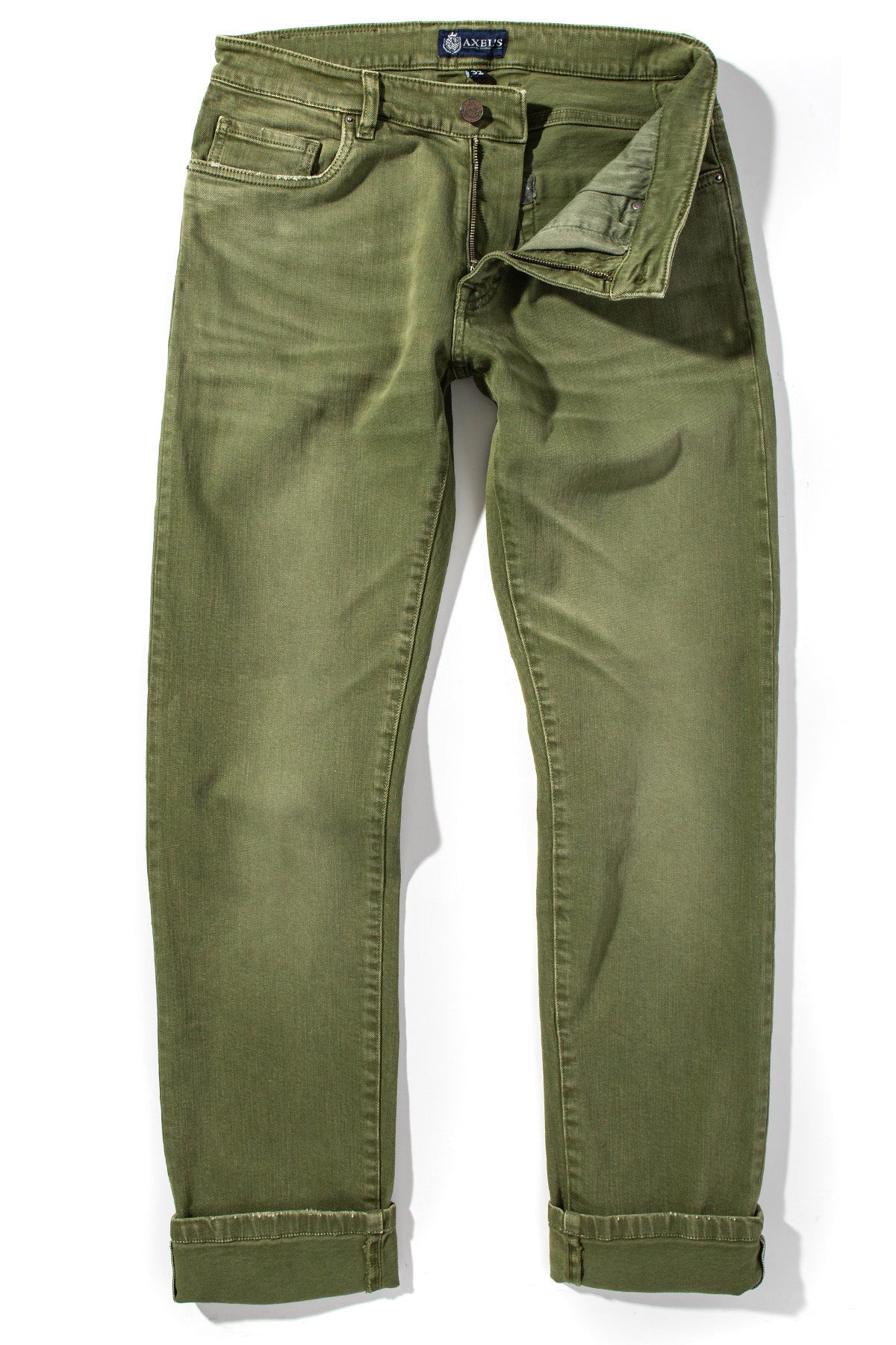 Tucson Selvedge Denim In Avocado - AXEL'S