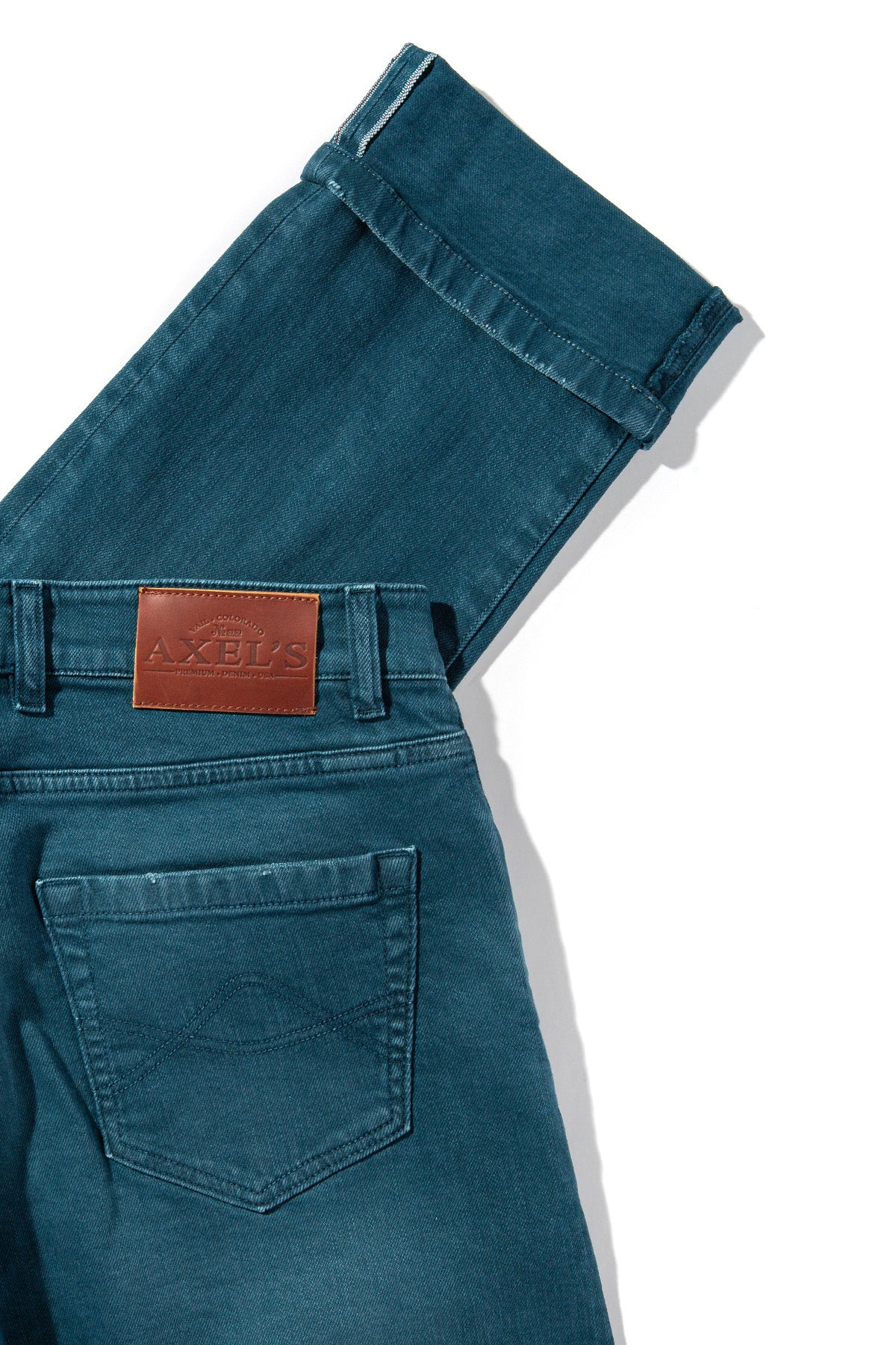 Tucson Selvedge Denim In Petrolio - AXEL'S