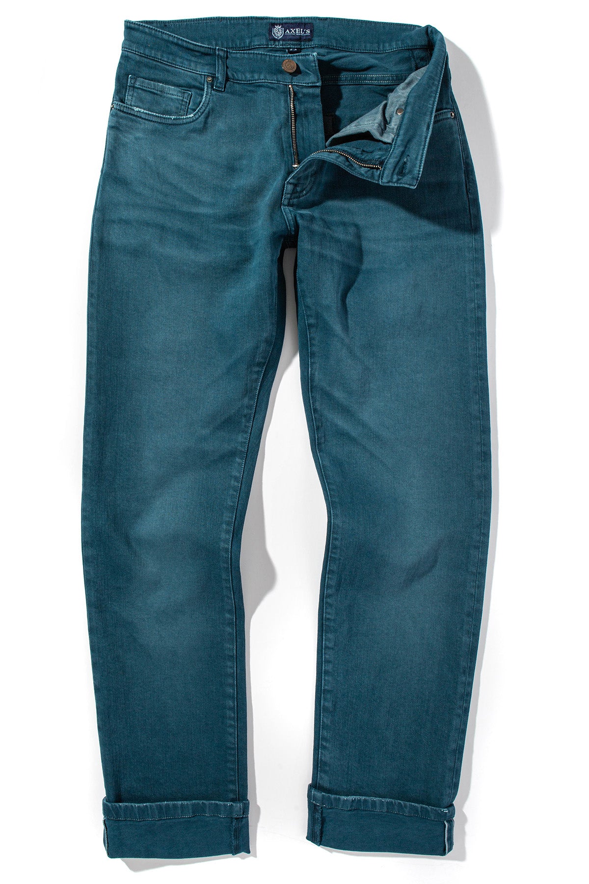 Tucson Selvedge Denim In Petrolio - AXEL'S