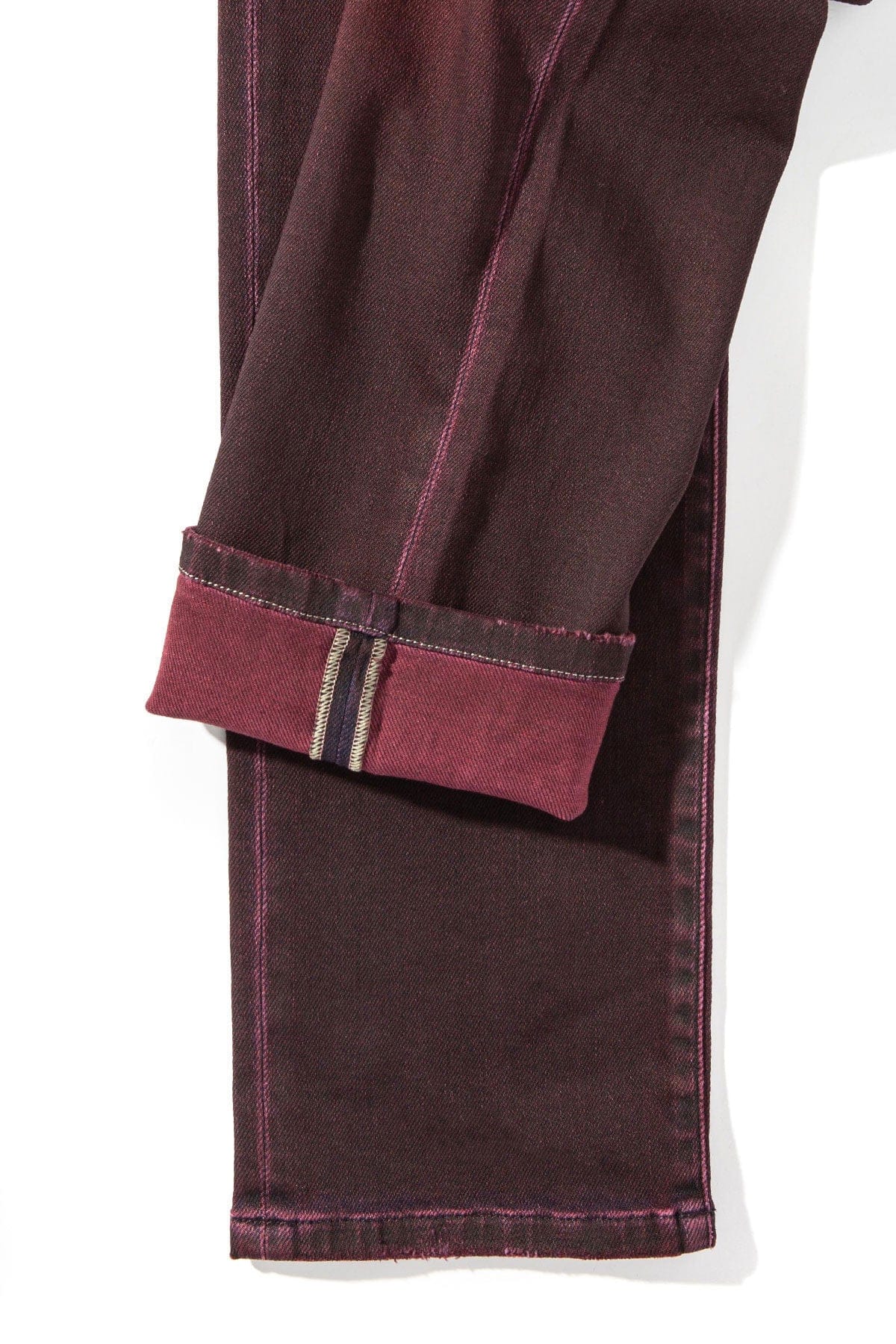 Axel's Premium Denim Waylon Over-Dyed Stretch Denim In Bordeaux Mens - Pants - 5 Pocket