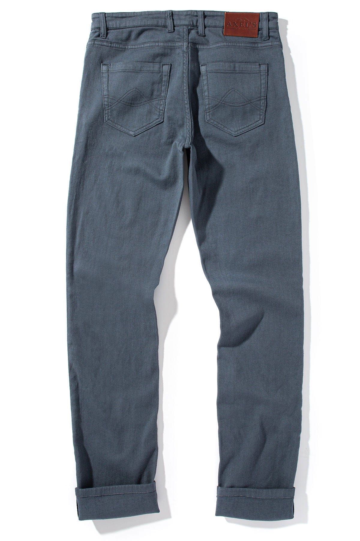 Axel's Premium Denim Winslow Cashmere Trouser In Acciaio Mens - Pants - 5 Pocket