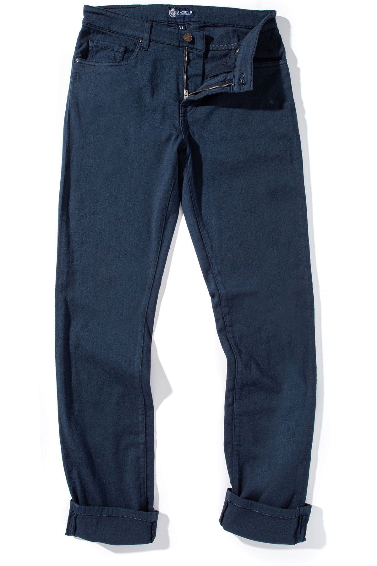 Axel's Premium Denim Winslow Cashmere Trouser In Blue Navy Mens - Pants - 5 Pocket