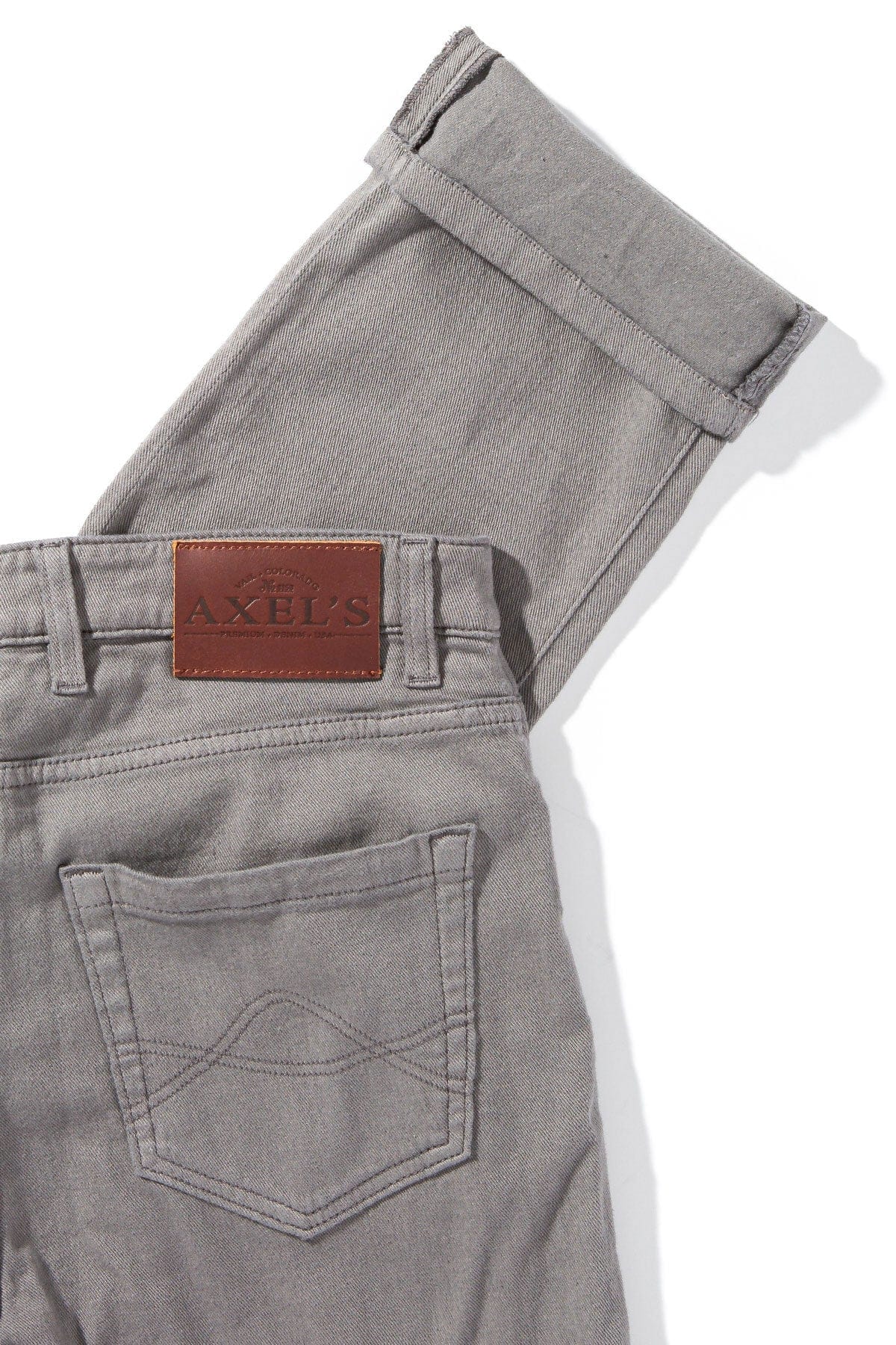 Axel's Premium Denim Winslow Cashmere Trouser In Grigio Mens - Pants - 5 Pocket