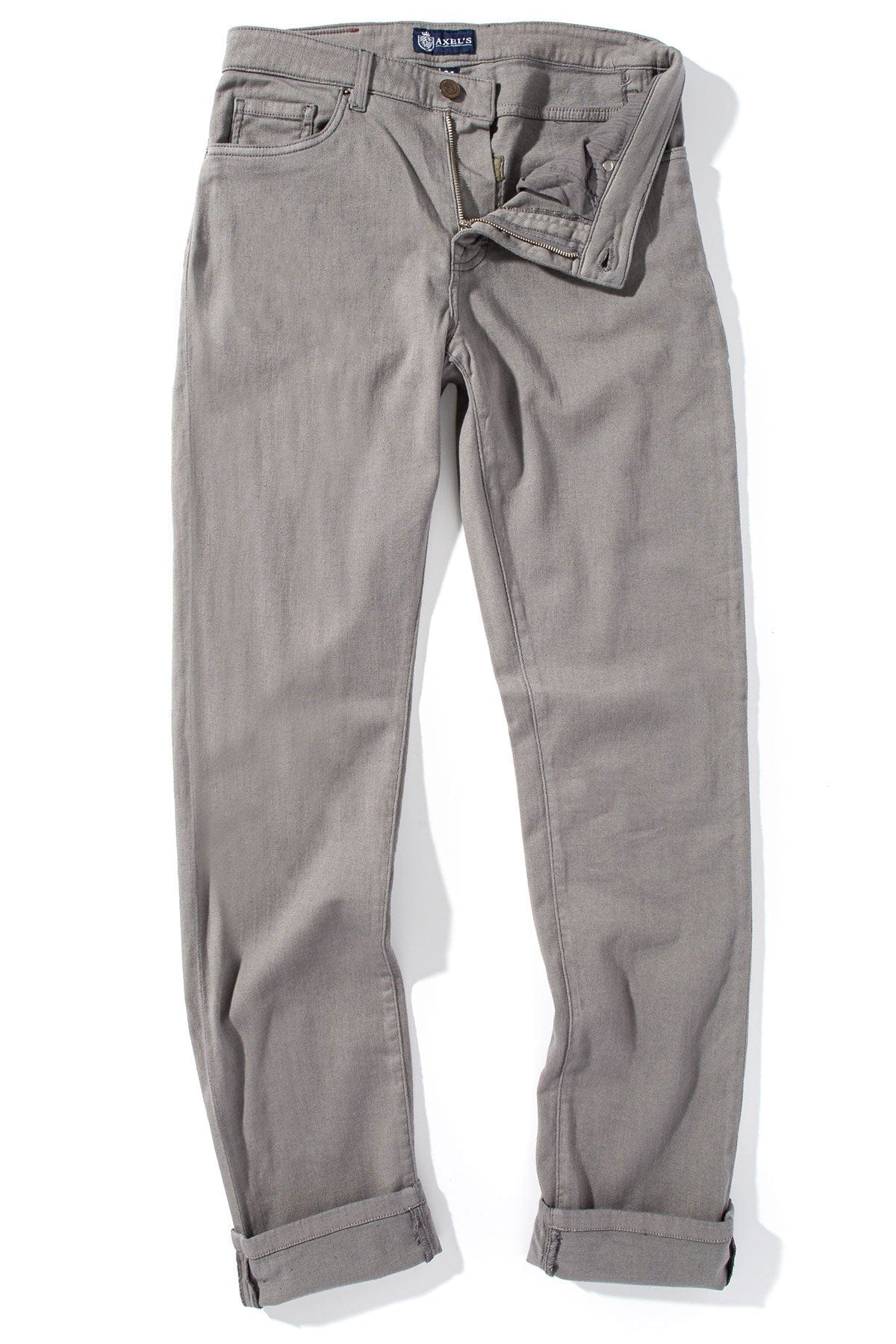 Axel's Premium Denim Winslow Cashmere Trouser In Grigio Mens - Pants - 5 Pocket