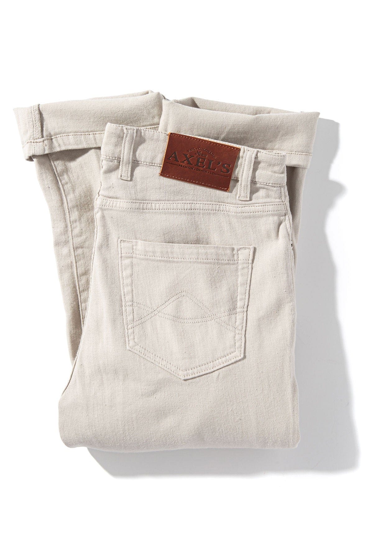 Axel's Premium Denim Winslow Cashmere Trouser In Sasso Mens - Pants - 5 Pocket