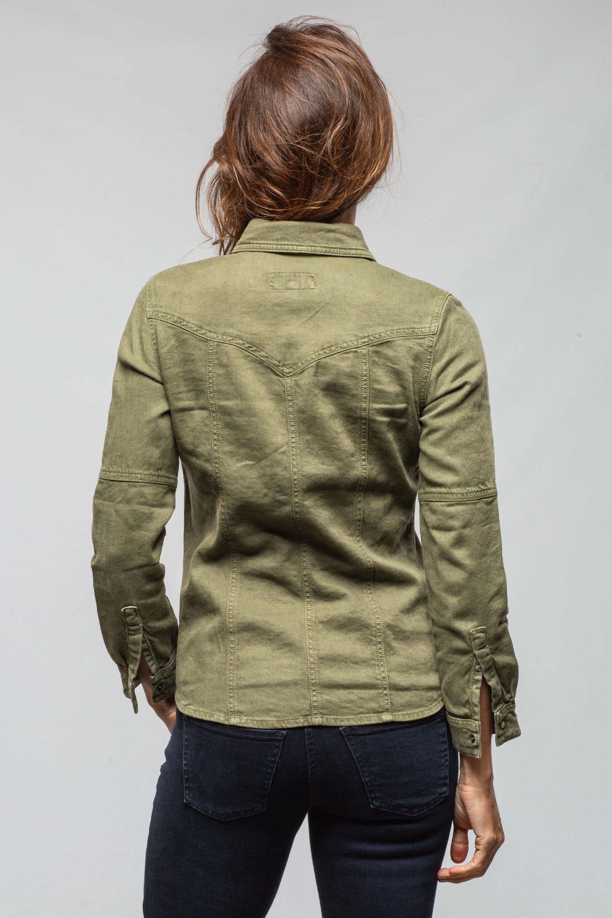 Yarmony Linen-Cotton Snap Shirt In Juniper - AXEL'S