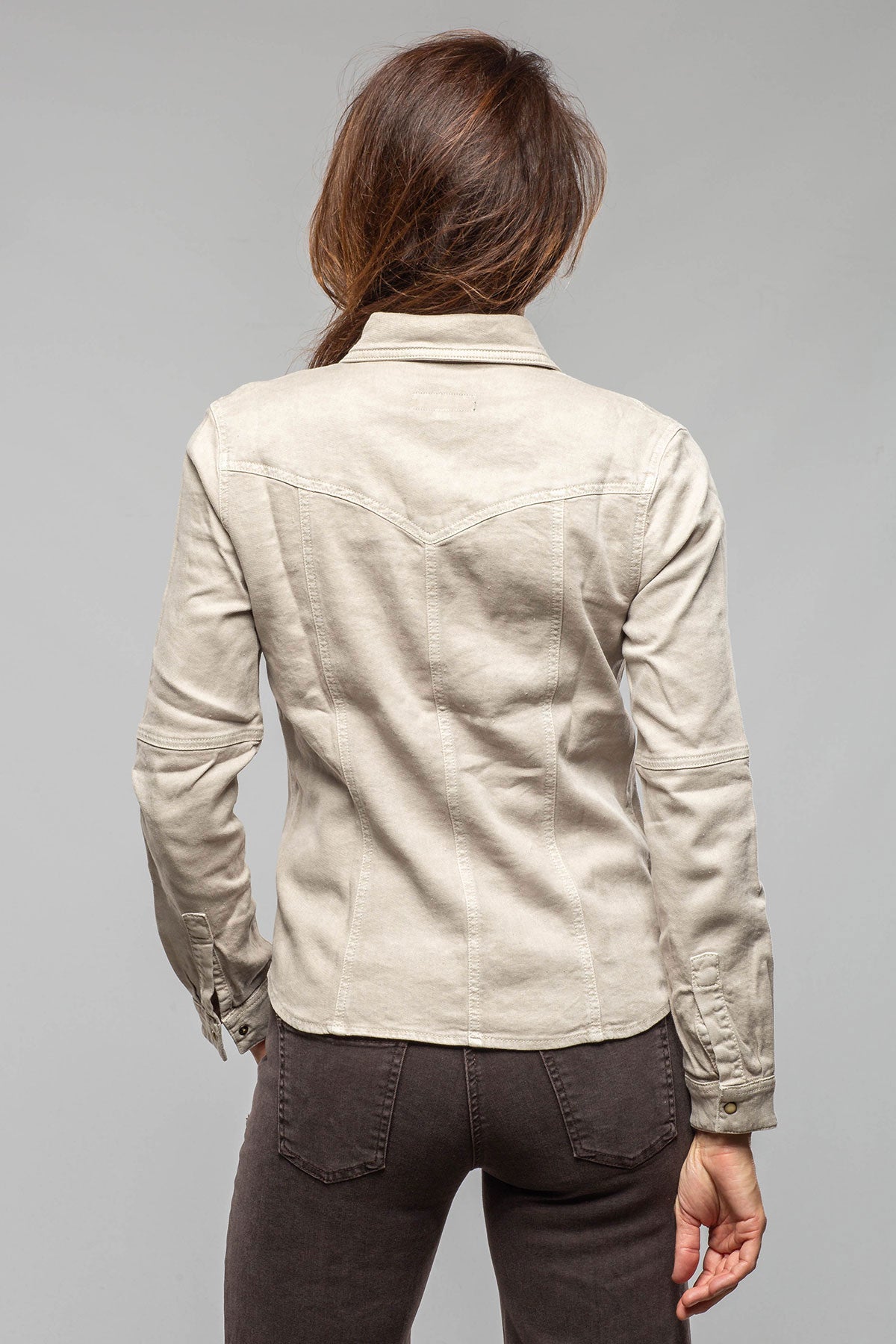 Yarmony Linen-Cotton Snap Shirt In Sasso - AXEL'S