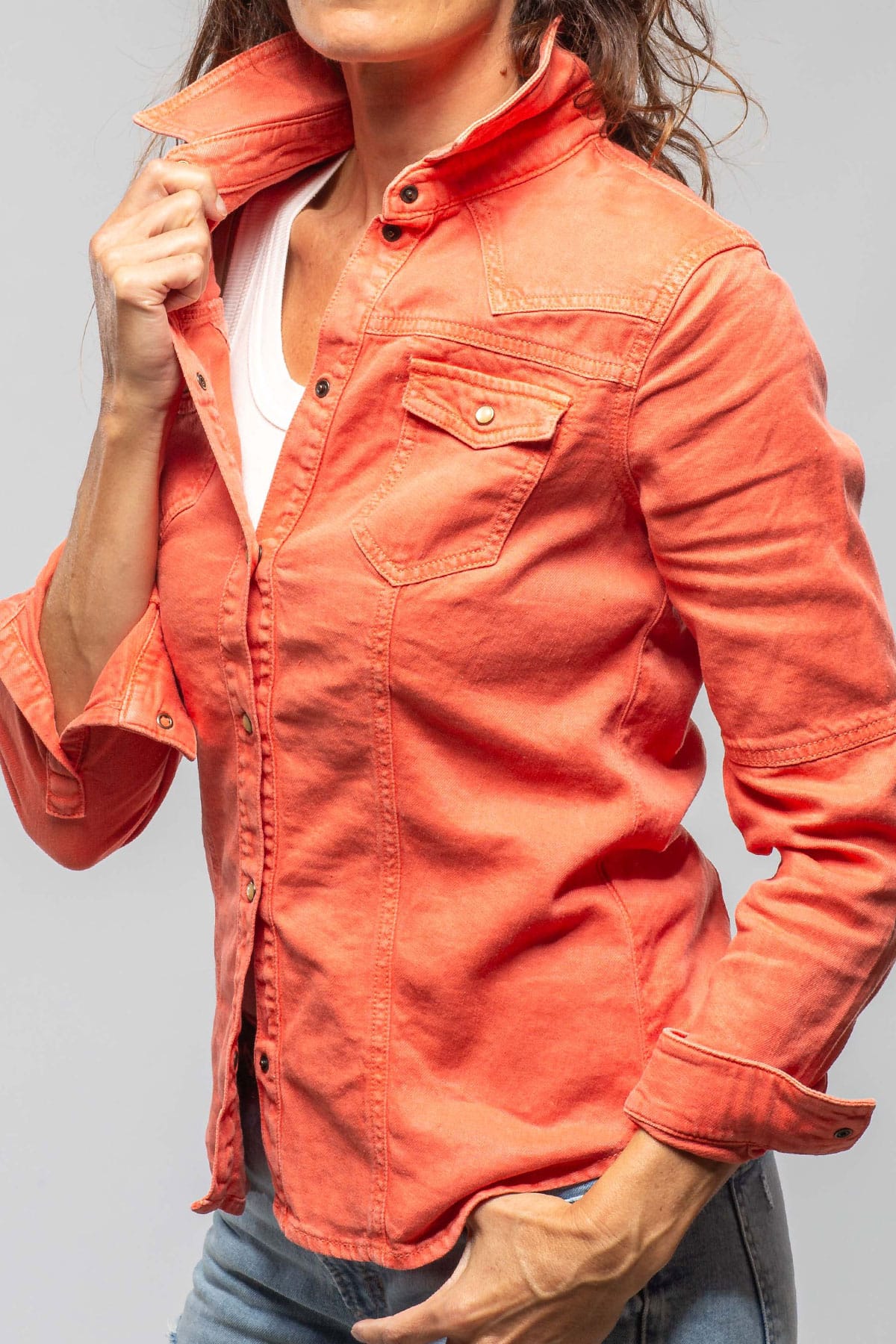 Yarmony Linen-Cotton Snap Shirt In Tropicale - AXEL'S