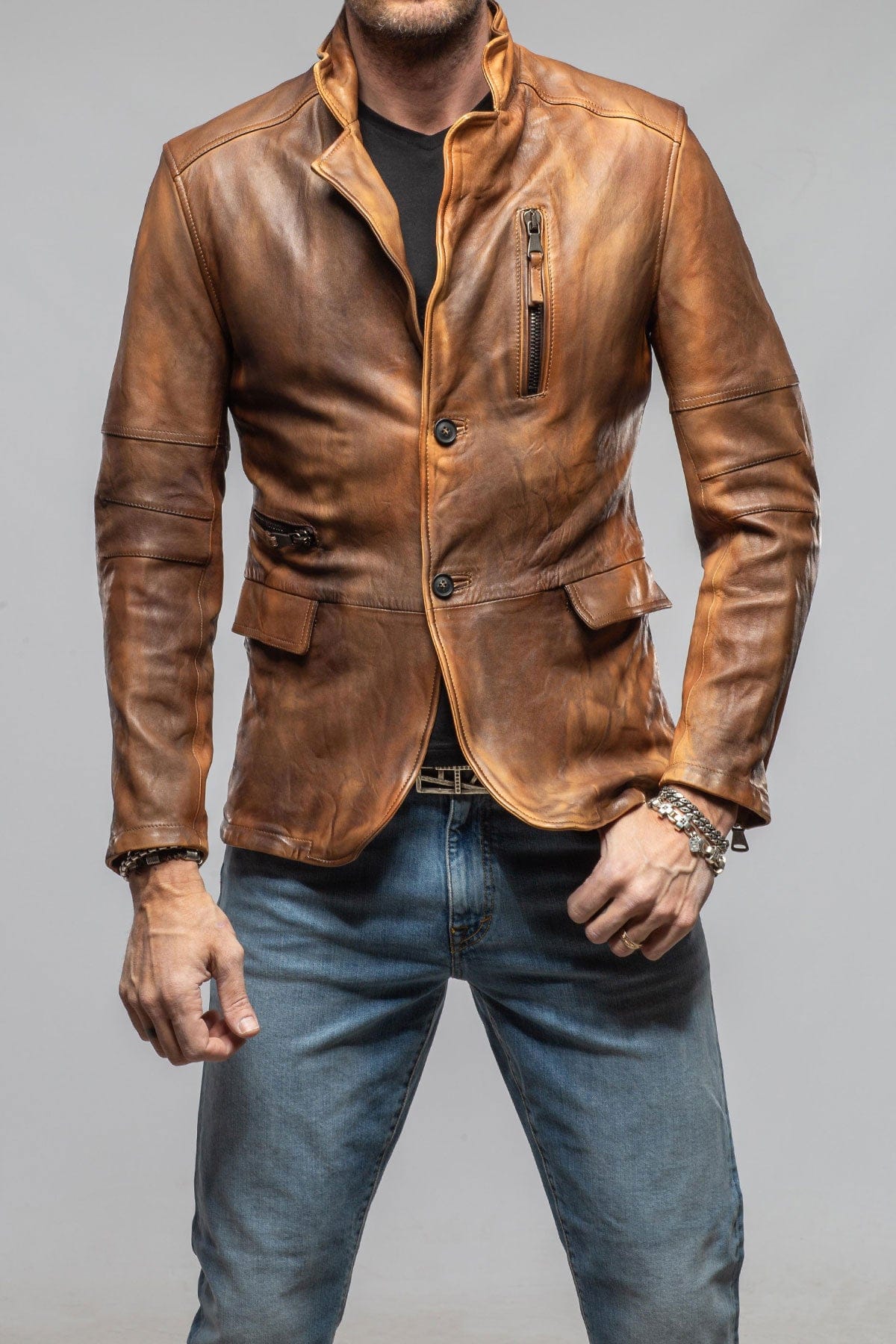 Bowie Leather Blazer - AXEL'S